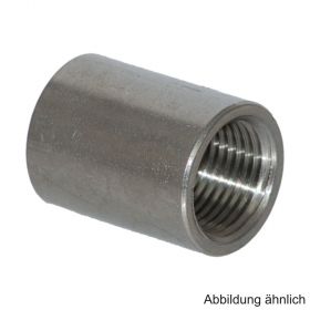 Edelstahl Muffe mit 2 Innengewinde, Serie 270, 1/8" x 17mm