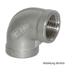 Edelstahl Winkel 90° mit 2 Innengewinden, Serie 90, 1/8"