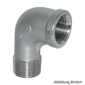 Edelstahl Winkel 90° mit 1 Innengewinden 1 Außengewinde, Serie 92, 1/8"