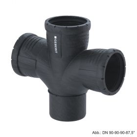 Geberit Silent-Pro Bogenabzweig 2-fach, DN 90-90-90-87,5°