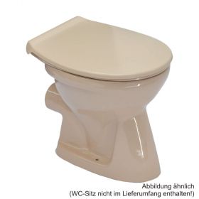 Stand-Tiefspül-WC, Abgang waagerecht, Farbe "Bahamabeige"