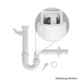 Kugelverschluss-Siphon 1 1/2" mit Geräteanschluss Abgang DN 40