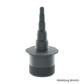 Haas PP Schlauchnippel DN 40 Übergang von Schlauch 8,2-26,5mm zum Abflussrohr
