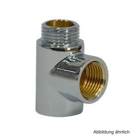 T-Stück, 1/2" AG x 1/2" IG x 1/2" IG, Messing verchromt