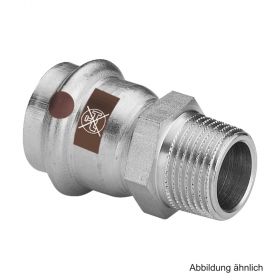 Viega Temponox Übergangsstück mit AG, Modell 1711, 15 mm x 3/8"