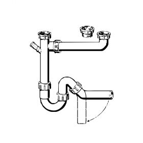 Viega Doppel-Röhrengeruchsverschluß 1 1/2" x 50