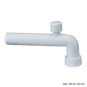 Viega Ablaufbogen 90°, Modell 7985.01-881, DN 40, 220mm lang, Kunststoff, weiß