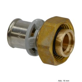 Viega Sanfix P-Anschlussverschraubung für Verteiler, Modell 2119, Rotguss, 16mm