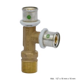Viega Sanfix P-T-Stück, Modell 2126.4, Rotguss, R 3/4" x 16 x 16 mm