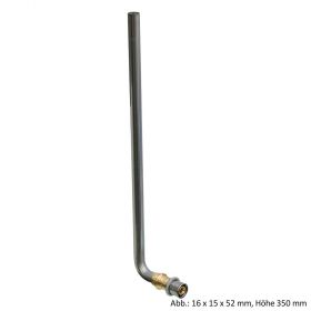 Viega Sanfix P-Heizkörperanschlussbogen, Modell 2175.21P, Edelstahl, 16 x 15 x 52 mm, Höhe 1100 mm