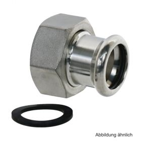 VSH XPress Edelstahl 304, R2404 halbe Verschraubung mit IG, 15 mm x 3/4"