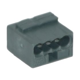 Wago Micro-Dosenklemme 0.6-0.8 mm² e, 4fach, dunkelgrau 243204E