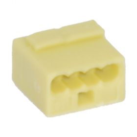 Wago Micro-Dosenklemme 0.6-0.8 mm² e, 4fach, gelb 243504E
