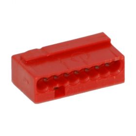 Wago Micro-Dosenklemme 0.6-0.8 mm² e, 8fach, rot 243808E