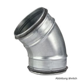 Wickelfalz Bogen gepresst, verzinkt, DN 300, 45 Grad