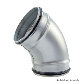 Wickelfalz Bogen gepresst, verzinkt, DN 150, 60 Grad