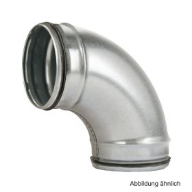 Wickelfalz Bogen aus Segmenten, verzinkt, DN 450, 90 Grad
