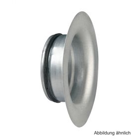 Wickelfalz Einströmdüse, verzinkt, ohne Gitter, DN 100