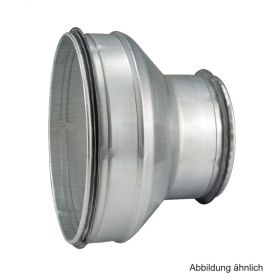 Wickelfalz Übergangsstück kurz, verzinkt, DN 180x150