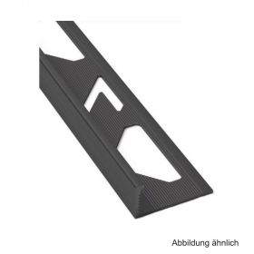 Winkelabschlussprofil Aluminium schwarz matt, 11 mm, Länge: 3 m