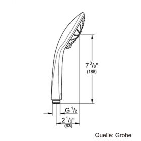 GROHE Euphoria 110 Massage Handbrause SprayDimmer 8,5l/min chrom, 27239000