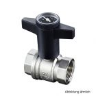 Oventrop Optibal Kugelhahn mit Thermometer, Knebelgriff, beids. IG 3/4"