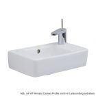 Geberit Handwaschbecken iCon xs 38 x 28 cm mit Hahnloch rechts, weiß, 124736000
