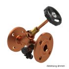 Kemper Weser Freistromventil  DN25 m. Flanschanschluss m. Entl., 1350202500