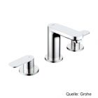 GROHE Eurosmart Cosmopolitan 3-Loch WT-Batterie m. Ablaufgarnitur, chrom