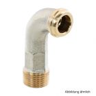 HEIMEIER Rohrbogen, DN15 (1/2") Rotguß vernickelt, für Einrohrventile