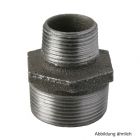 Reduktionsdoppelnippel schwarz Nr. 245, 1/2" x 3/8"