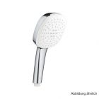 GROHE Tempesta Cube 110 Handbrause 2 Strahlarten 13,5l/min chrom, 27571003