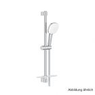 GROHE Tempesta Cube 110 Brausestangenset 600mm 2 Strahl 13,5l Abl. chrom