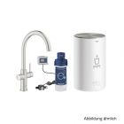 GROHE Red Duo Armatur und Boiler M-Size C-Auslauf supersteel, 30083DC1