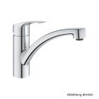 GROHE Eurosmart EH-SPT-Batterie flacher Auslauf Mittelstell. kalt chrom