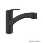 GROHE Eurosmart EH-SPT-Batterie fl. Auslauf azb. Dual-Spülb. matt black