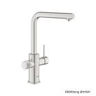 GROHE Blue Pure Minta  SPT-Batterie L-Ausl. azb. Mous. supersteel