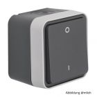 Berker Aufputz-Ausschalter mit Aufdruck "0" und "1", grau, 30723505