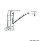 GROHE Eurosmart C Spültischbatterie,Auslauf flach,integr. Geräteabsperrv.,chrom