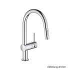 GROHE Minta Touch Elektron.-EH-SPT-Batt. C-Auslauf azb. Spülbrause chrom