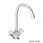 GROHE Costa Spültisch-Einlochbatterie, schwenkb. Rohrauslauf, verchromt 31831001