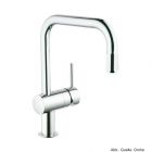 GROHE Minta EH-Spültischbatterie DN15 U-Auslauf auszb. Mousseur chrom