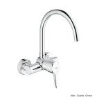 GROHE Concetto Einhand-Spültischbatterie, DN15, Wandmontage, chrom 32667001