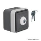 Berker Aufputz-Schlüsselschalter mit Aufdruck "1-2", grau, 32713505