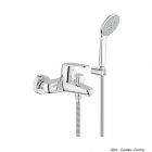 GROHE Eurodisc C Einhand-Wannenbatt. mit Brausegarnitur, verchromt 33395002