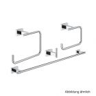GROHE Essentials Cube Bad-Accessoire Set 4-in-1 chrom, 40778001
