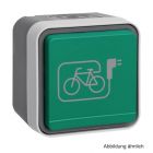 Berker SCHUKO-Steckdose mit Klappdeckel, Symbol "E-Bike", grün, 47403533