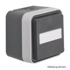 Berker SCHUKO-Steckdose mit Klappdeckel und Beschriftungsfeld, grau, 47413515