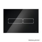 TECE Betätigungspl. TECElux Mini elektr.berührungslos, 2-Mengen, Glas schwarz