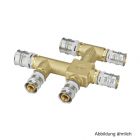 Alpex Kreuzungs-T-Stück ohne Dämmbox, Messing, 20 x 16 x 20 mm